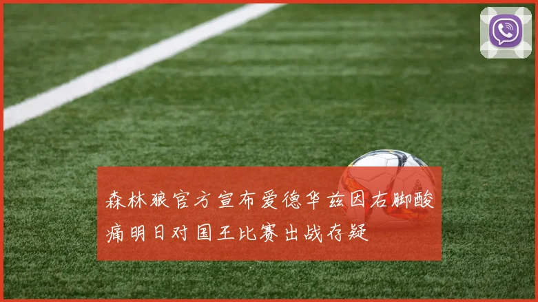 森林狼官方宣布爱德华兹因右脚酸痛明日对国王比赛出战存疑